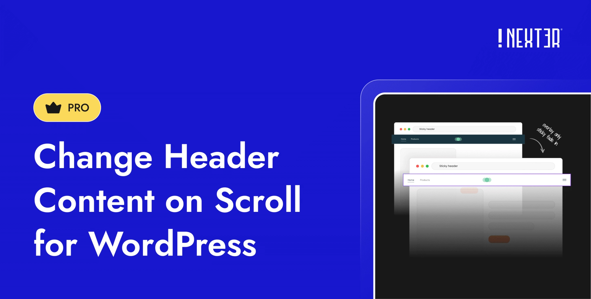 Change Header Content on Scroll for WordPress