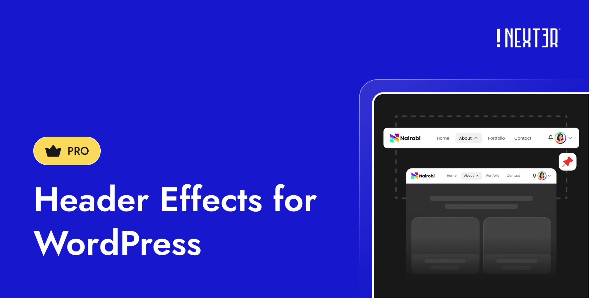 Header Effects for WordPress features