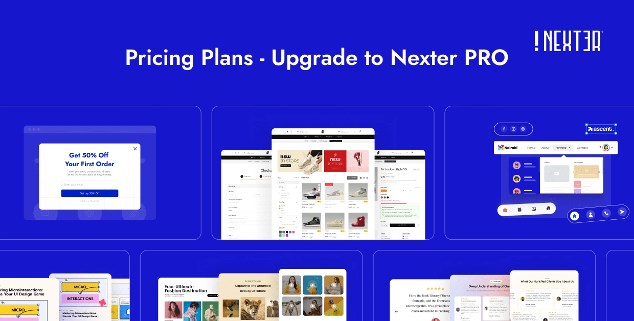 Pricing Plans Upgrade to Nexter PRO