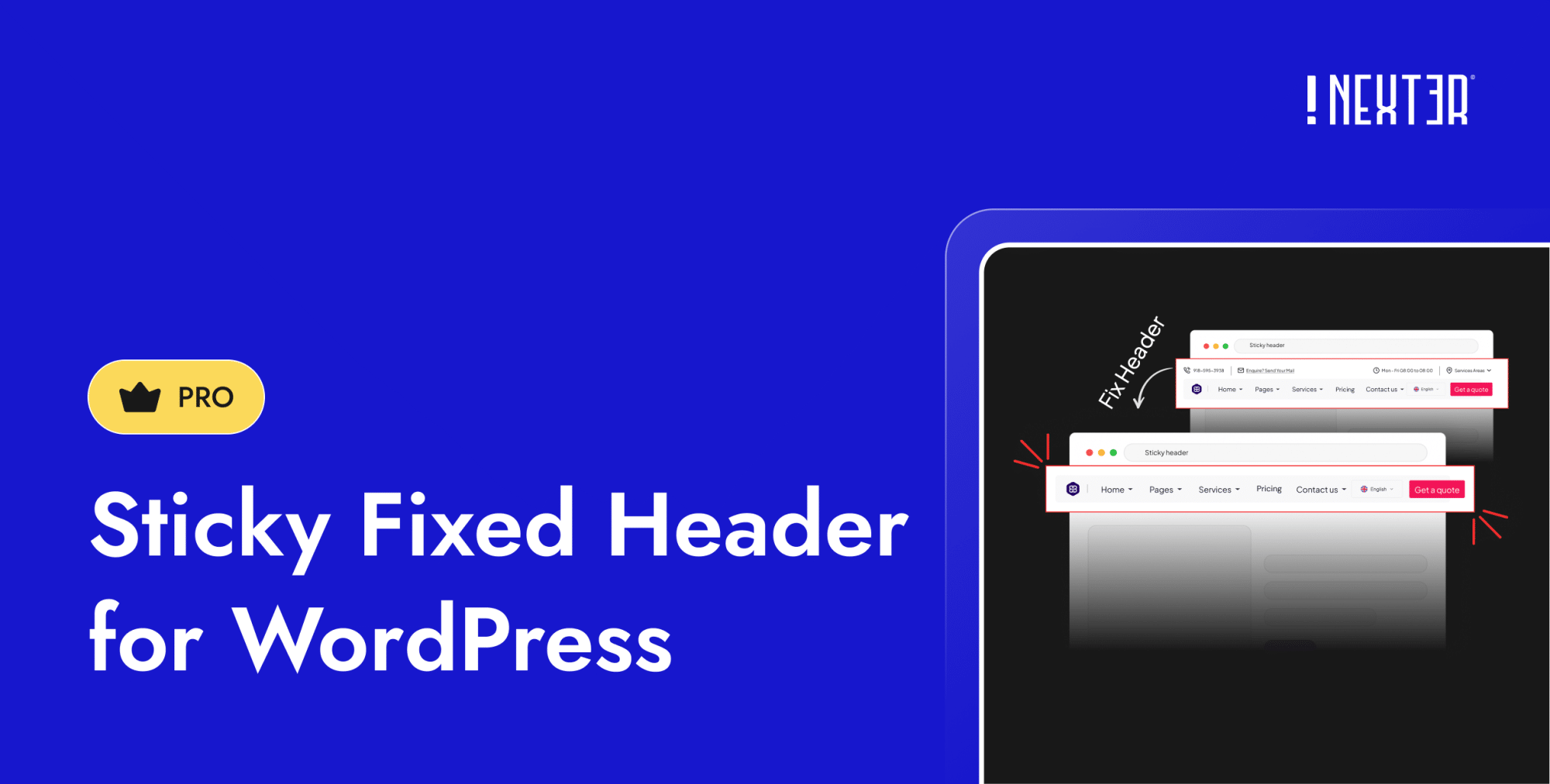 Sticky Fixed Header for WordPress