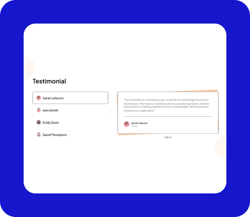 Testimonial Accordion with Slider Connection
