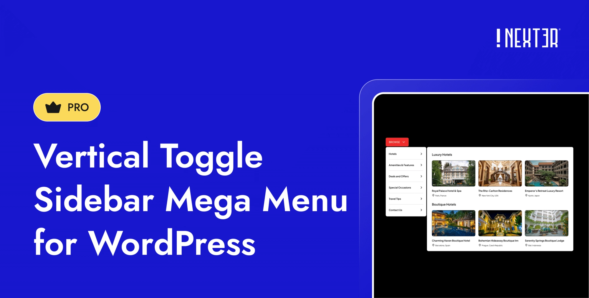 Vertical Toggle Sidebar Mega Menu for WordPress