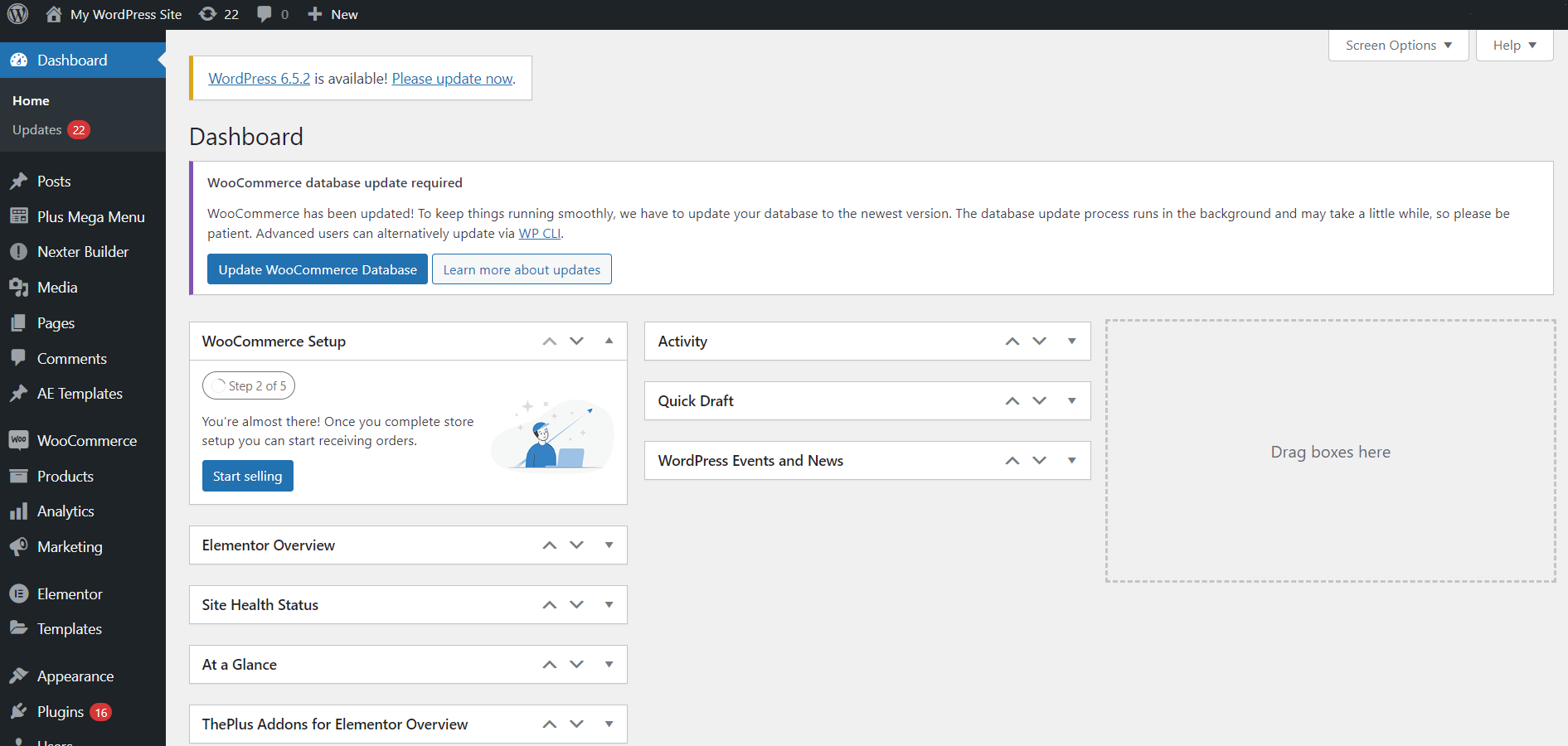 WordPress Dashboard - Dreamweaver vs WordPress [8 Key Differences]