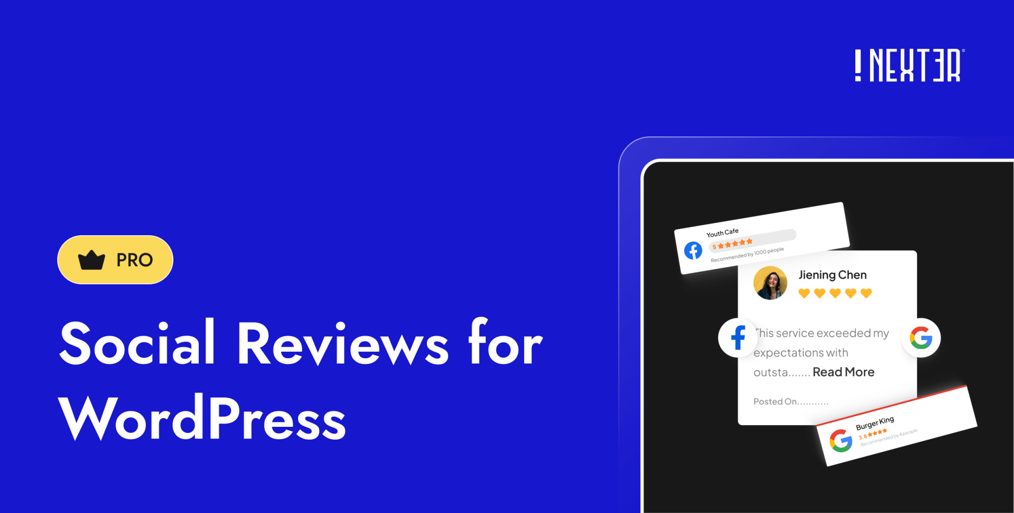 WordPress Social reviews features