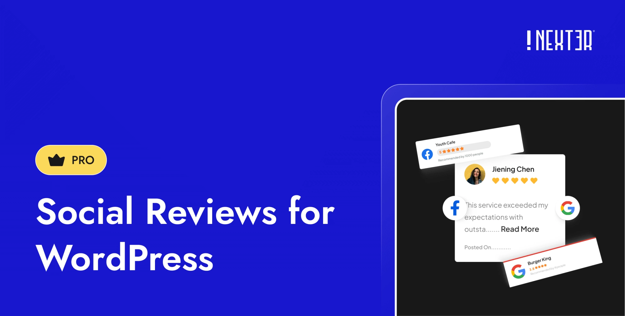 WordPress Social reviews features