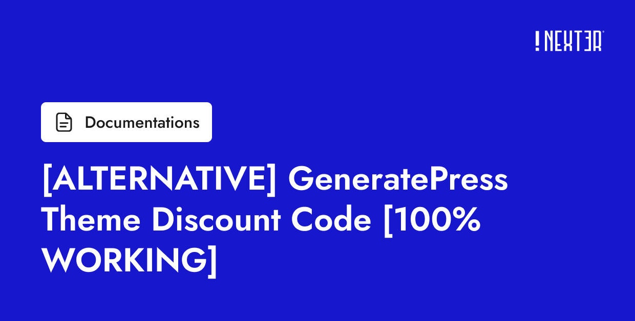 [ALTERNATIVE] GeneratePress Theme Discount Code [100% WORKING]