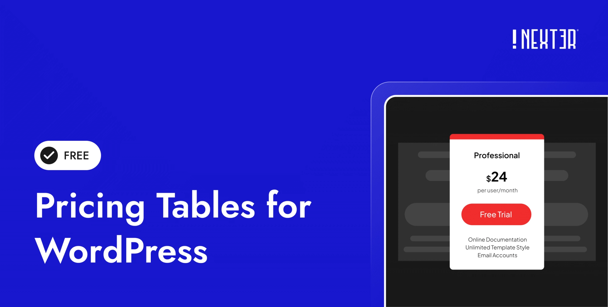 pricing table