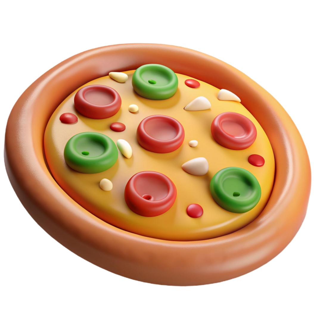 3d slice pizza with mushrooms pizza delivery isolated illustration 3d