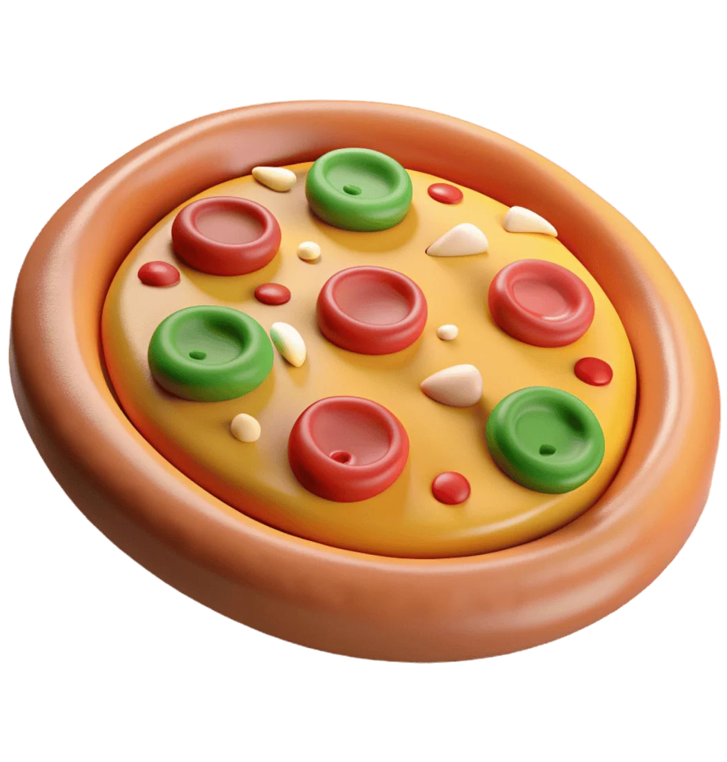 3d slice pizza with mushrooms pizza delivery isolated illustration 3d
