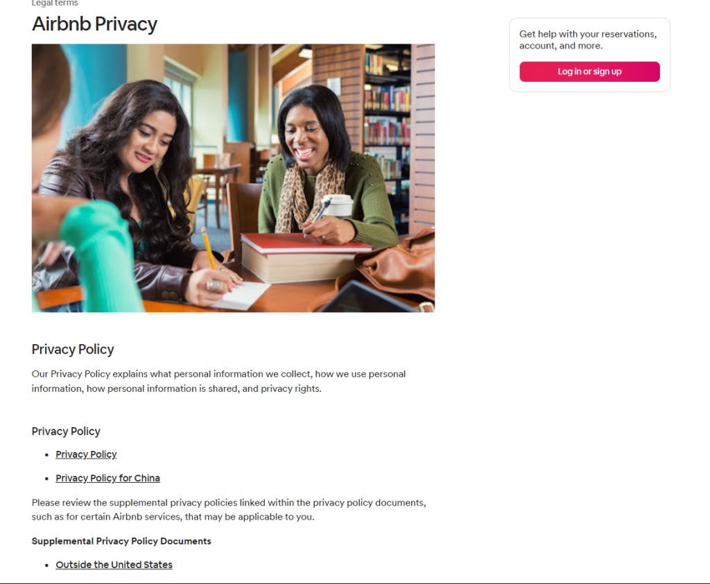 Airbnb - 7 Best Privacy Policy Examples for Website [Tips + How to Make it]