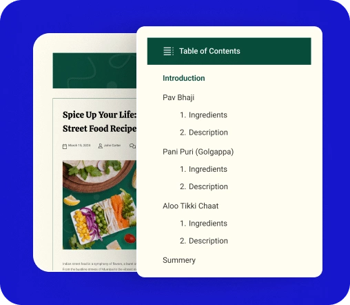 Collapsible Table of Contents on Sidebar