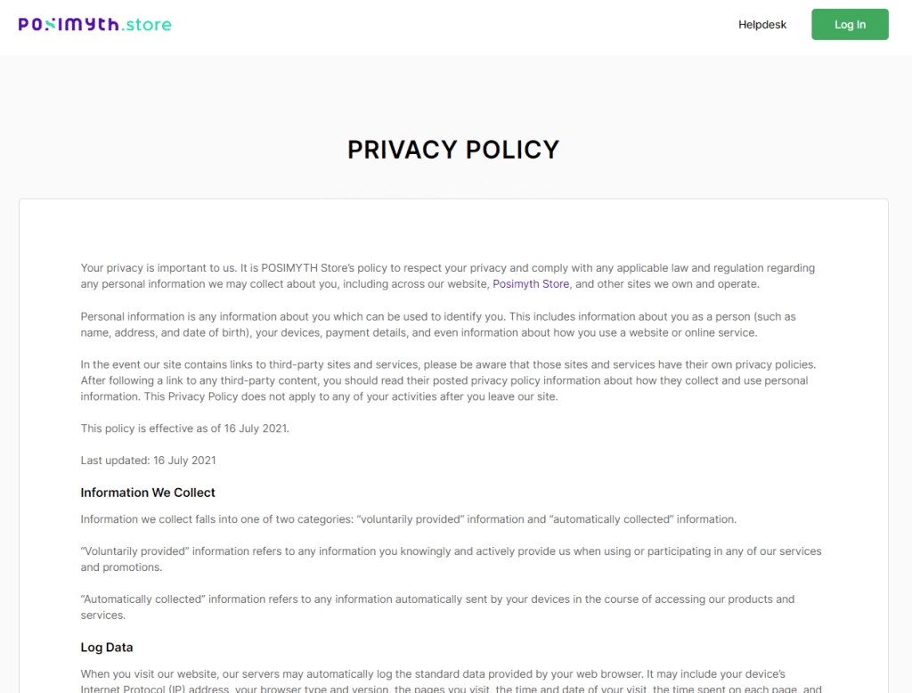 POSIMYTH Innovations 1 - 7 Best Privacy Policy Examples for Website [Tips + How to Make it]