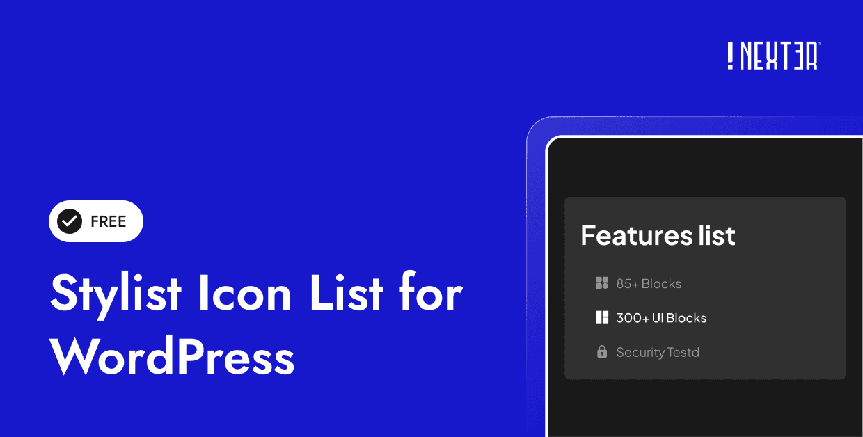 Stylist Icon List for WordPress