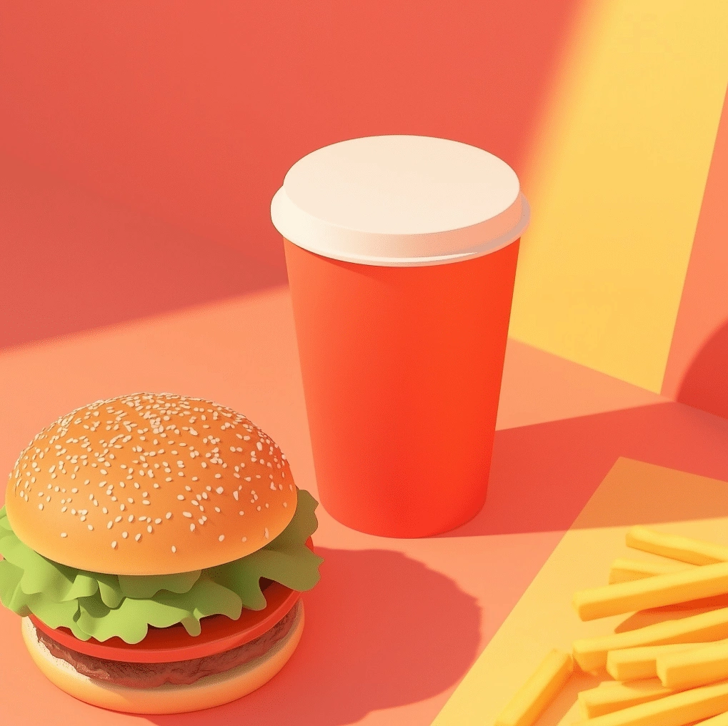 Stylized Fast Food Composition 1