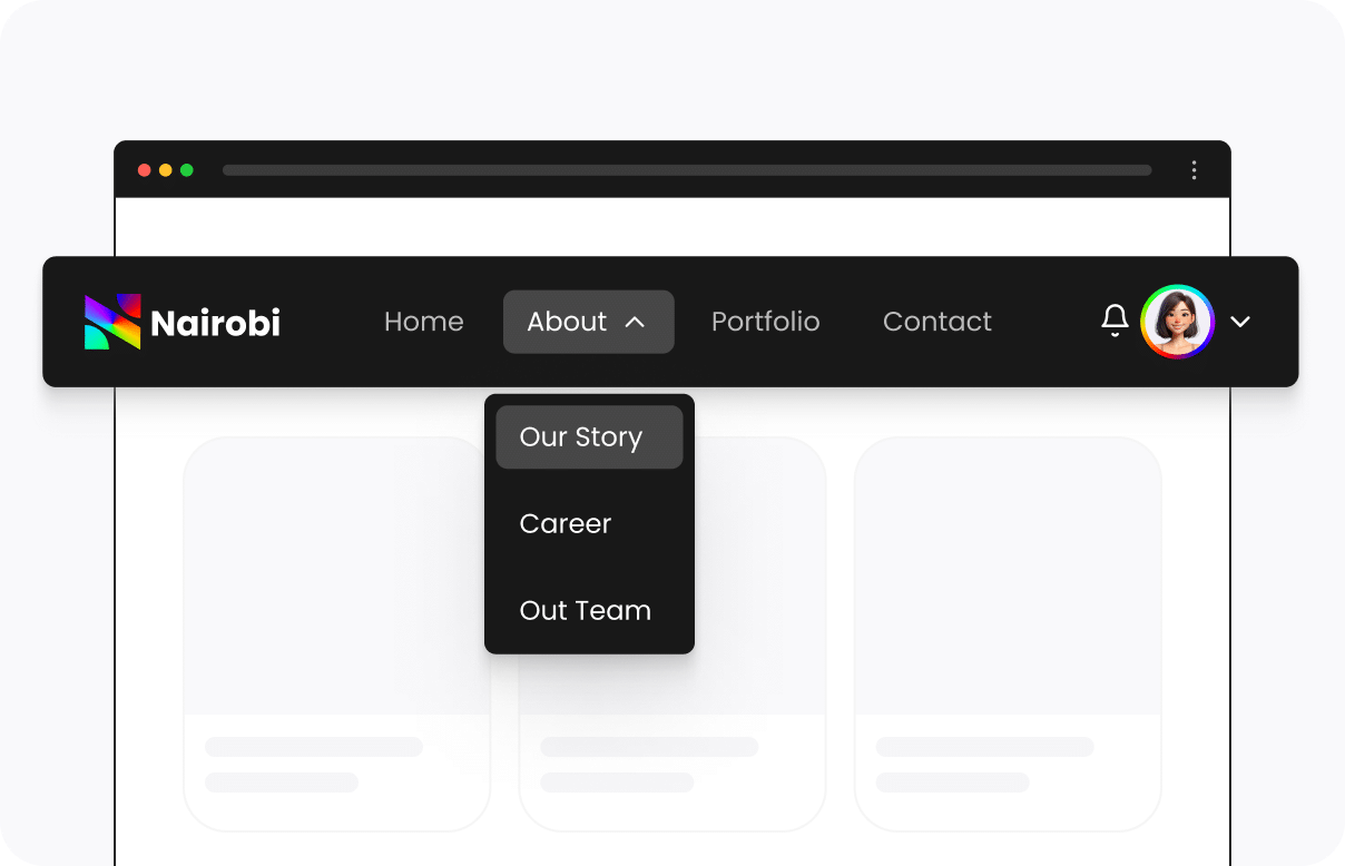 Navigation Menu Block For WordPress 1 horizontal menu