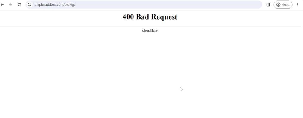 Bad Request page on Google Chrome 1 1024x399 1