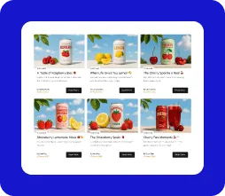 Soda Splash Content Cards