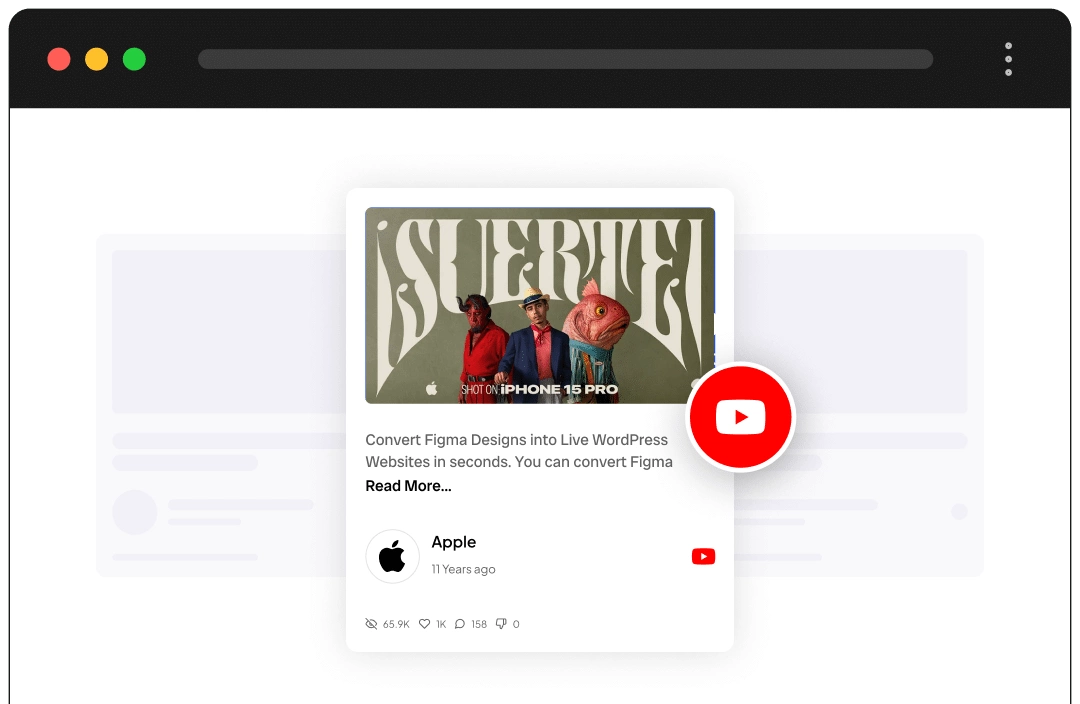 Social Feed for WordPress 4 YouTube Feed