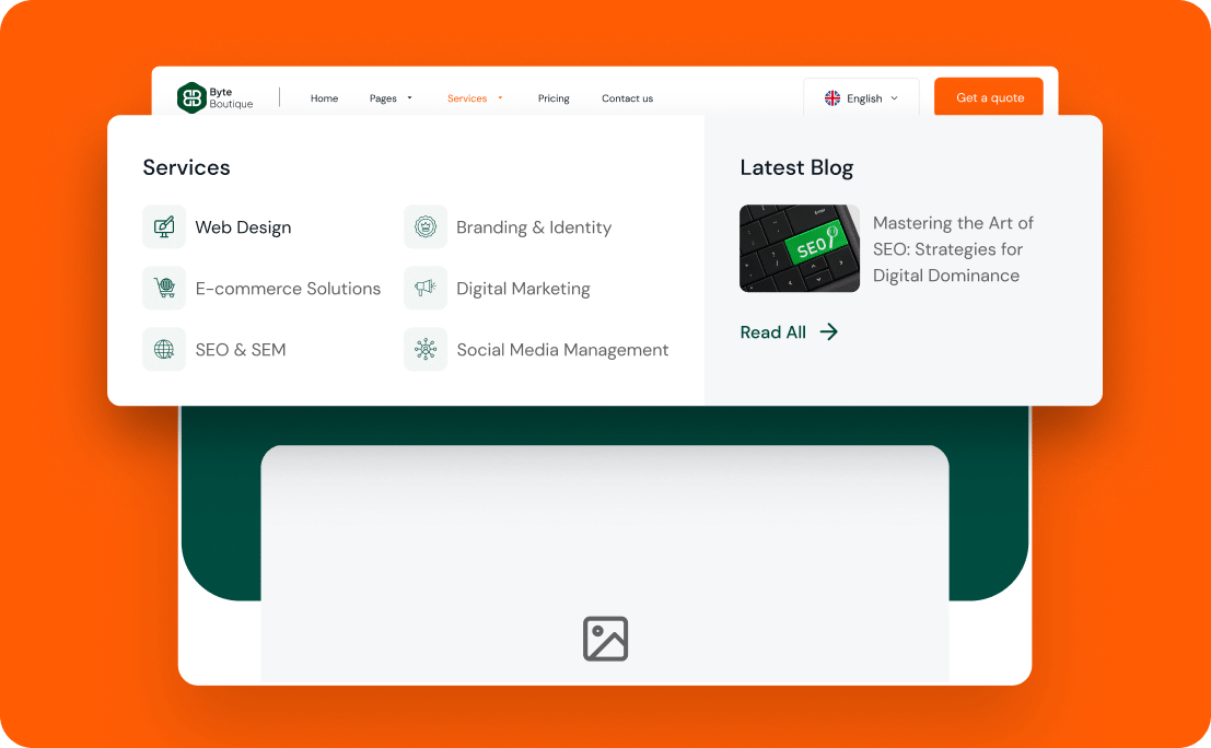 Mega Menu Block For WordPress 4 corporate