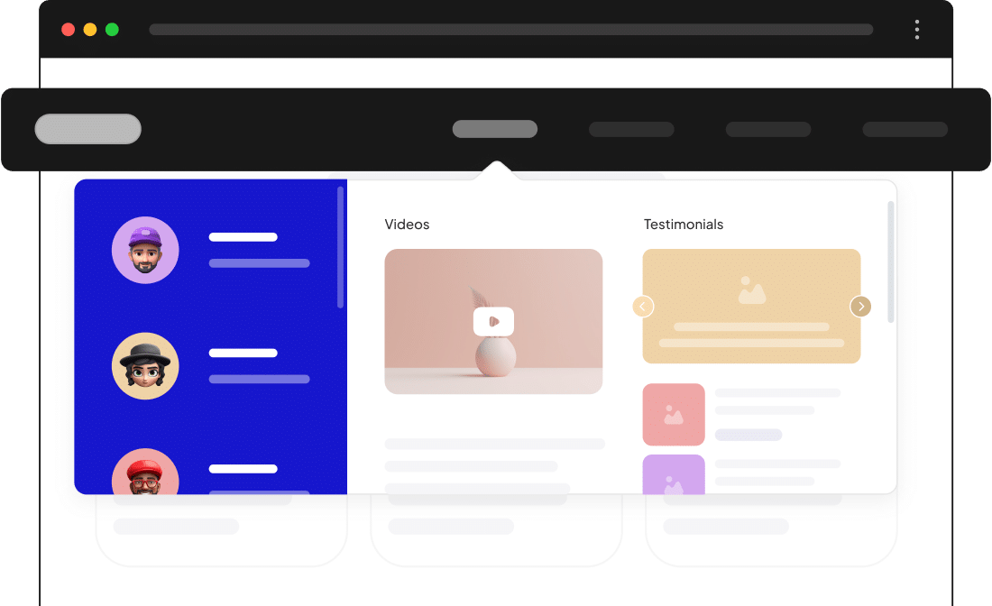 Mega Menu Block For WordPress 7 horizontal mega menu