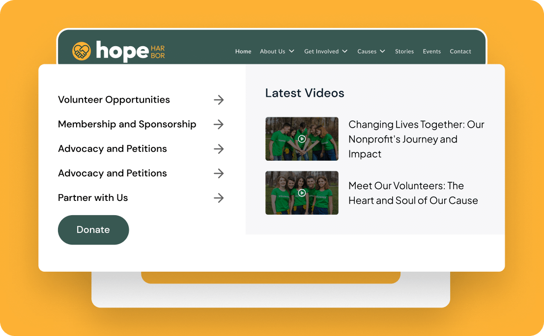 Mega Menu Block For WordPress 6 non profit