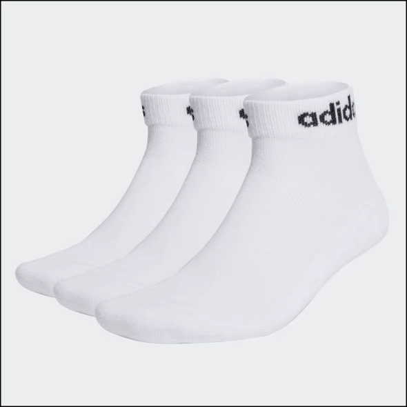 LINEAR ANKLE CUSHIONED SOCKS 3 PAIRS