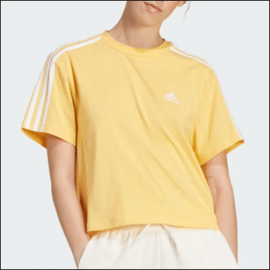 ESSENTIALS 3-STRIPES SINGLE JERSEY CROP TOP