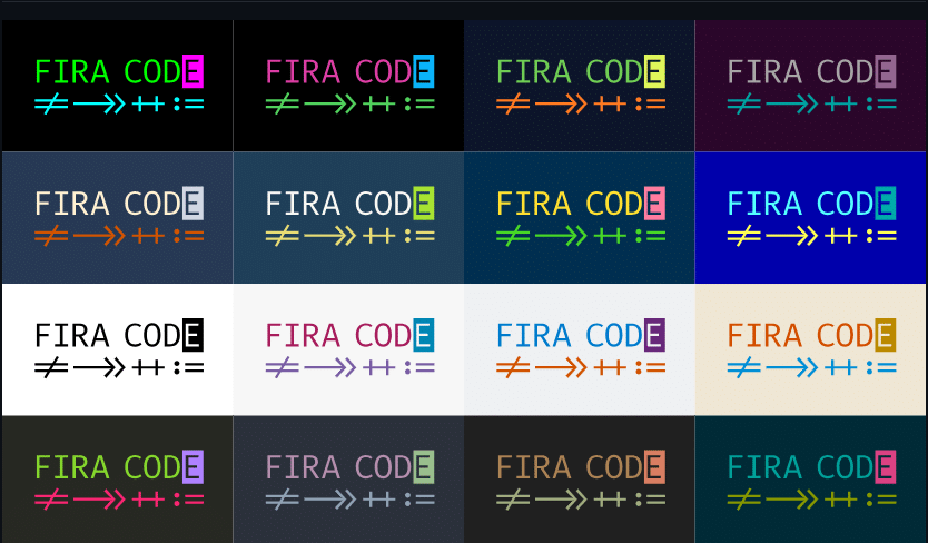 Fira code font