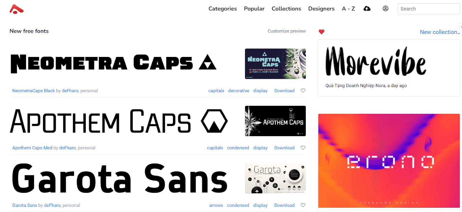 Abstract Fonts