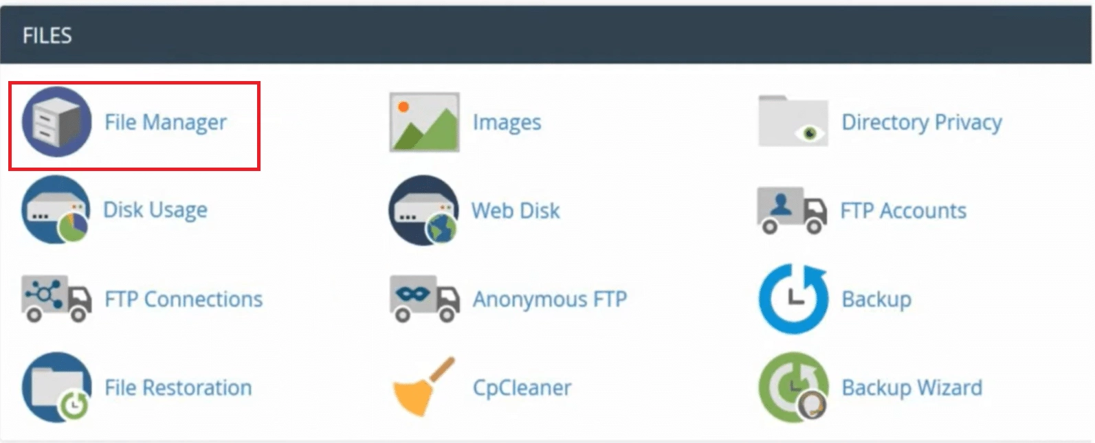 Select File Manager in Cpanel