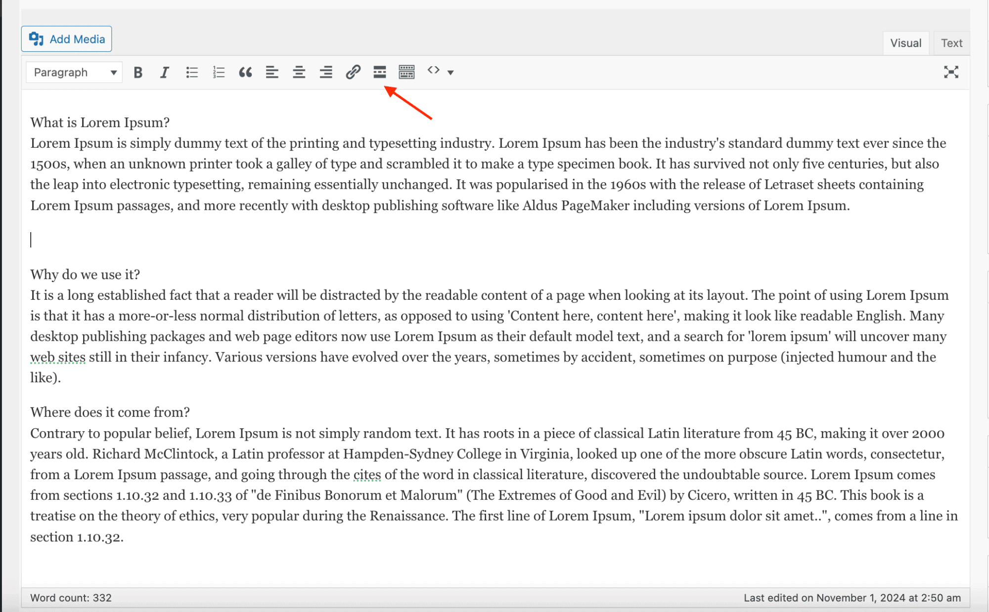 Add Read More Tag in Classic Editor