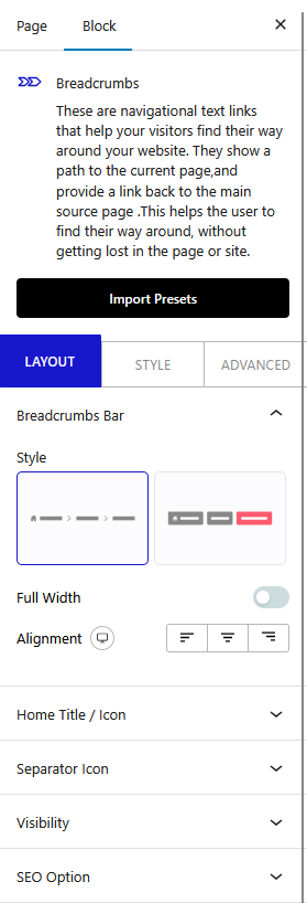 breadcrumbs layout style new