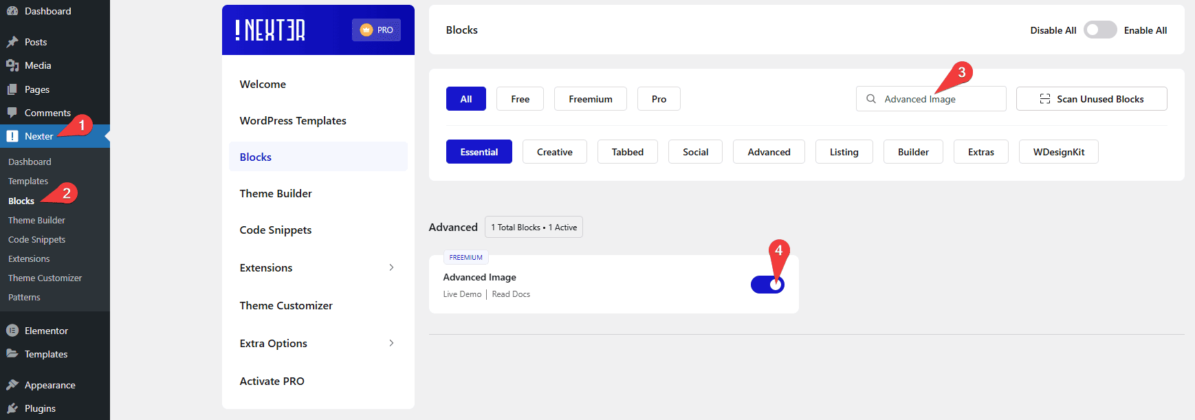 Nexter Blocks Advanced Image Activation