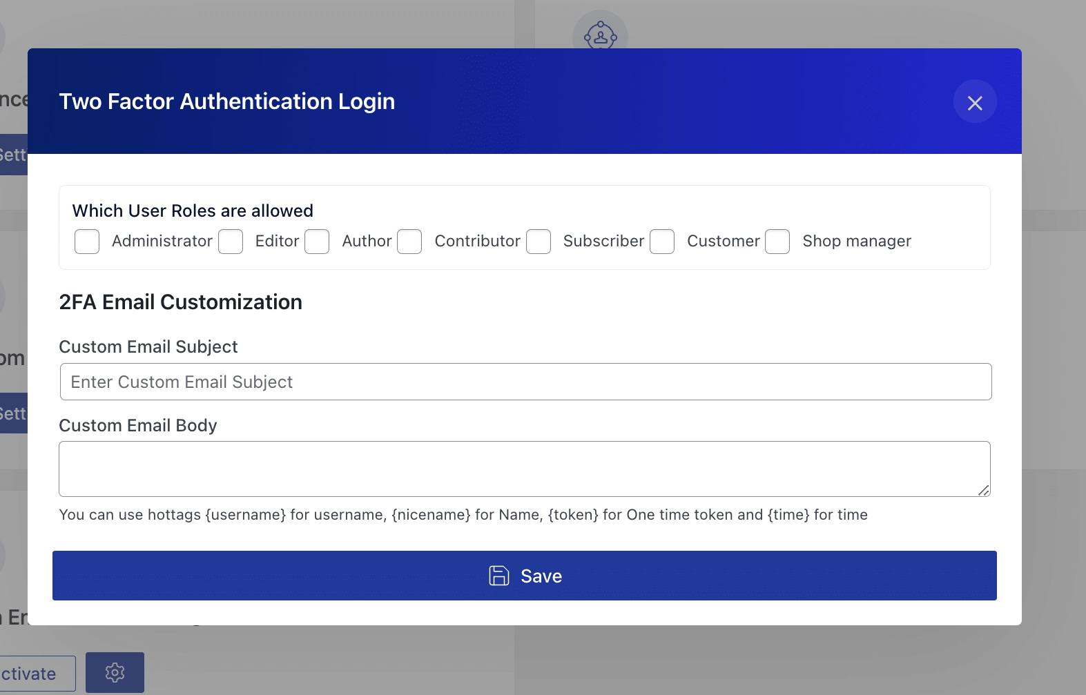 Two Factor Authentications