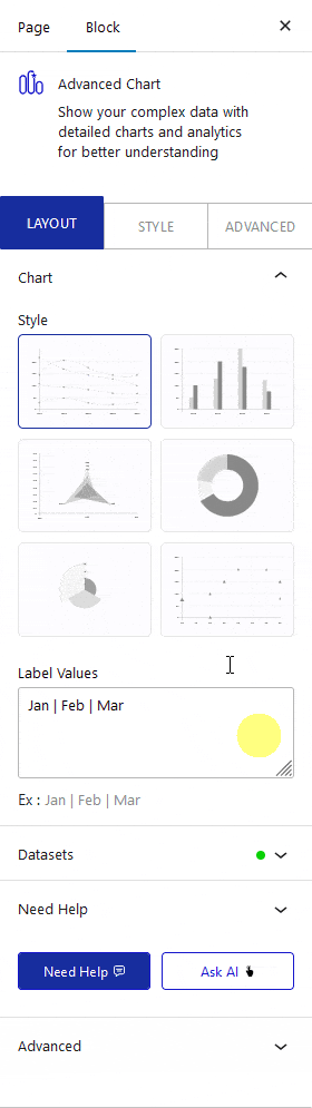 advanced chart content