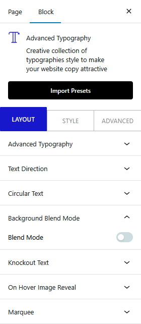 How to Add Advanced Typography in WordPress? 10 advanced typography bg blend mode new