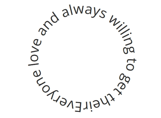 advanced typography circular text demo