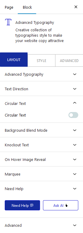 advanced typography circular