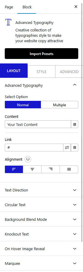 advanced typography layout new