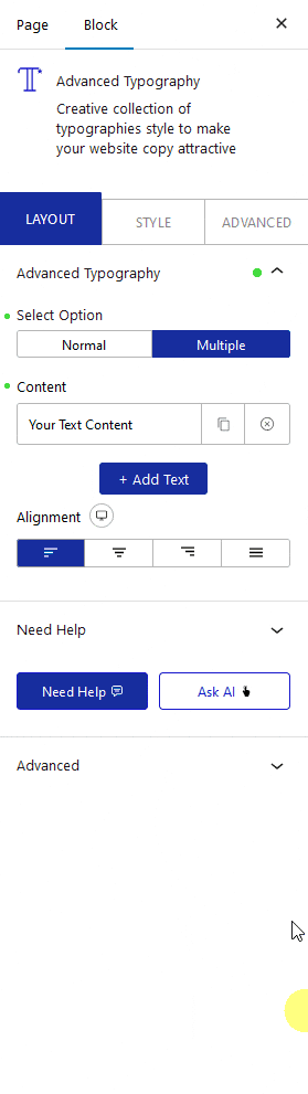 advanced typography multiple