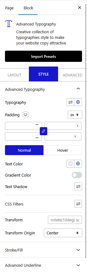 advanced typography style new