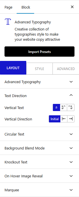 How to Add Advanced Typography in WordPress? 8 advanced typography text direction new