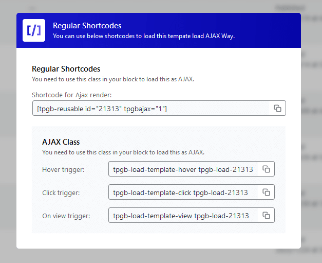 ajax templates ajax shortcodes render