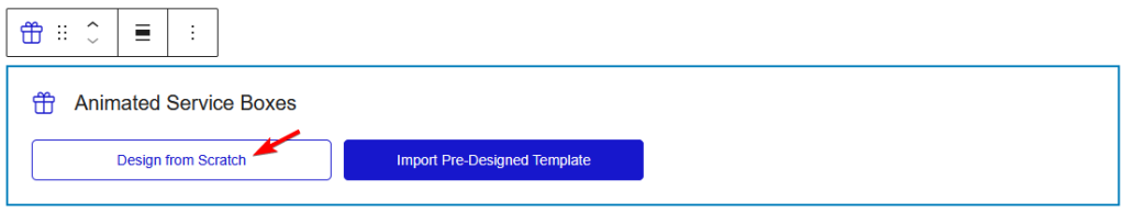 animated service box design type