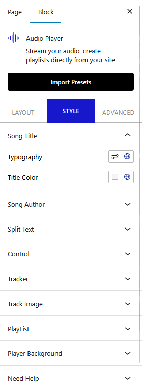 How to Add an Audio Player in WordPress? 10 audio player style tab new