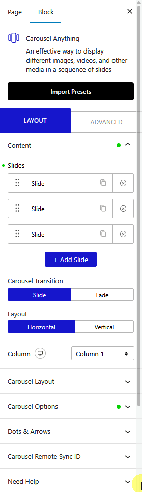 carousel anything carousel romote sync id new