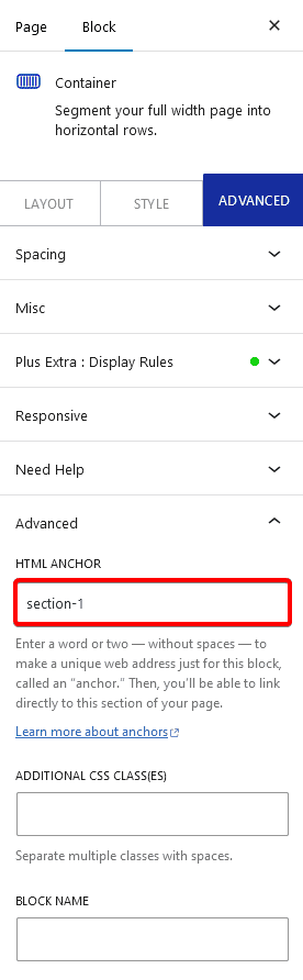 How to Add Steps in a WordPress Reading Progress Bar? 5 container id