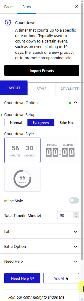 countdown evergreen new