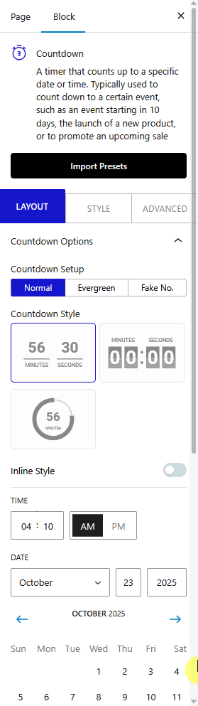 countdown pattern new