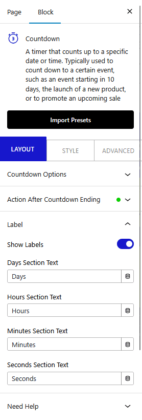 How to Add a Countdown Timer in WordPress? 4 countdown show label new